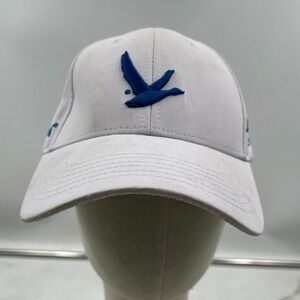 Grey Goose Golf Cap White Blue Bird Logo Adjustable Strap Performance Hat